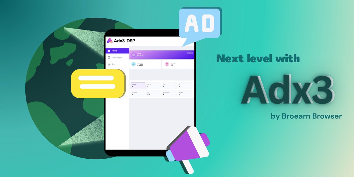 broearn's tweet photo. 🚀 Level up your campaign with Adx3
💪Maximize impact by customizing your ads
🚫Don't miss out on this golden opportunity to expand your reach!
📌 Join now: https://t.co/9Gvn9jYyrA
#Broearn #Browser #Web3 #Adx3 #Advertising https://t.co/mzdFaBkW99