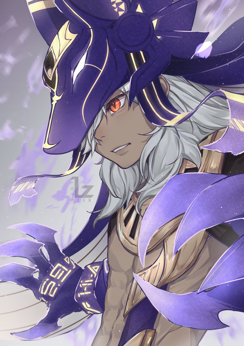 LuisZen4's tweet photo. CYNO BURST! #cyno #Genshinlmpact 
I still love him even tho I didn't get him https://t.co/JbPIFC1JWD