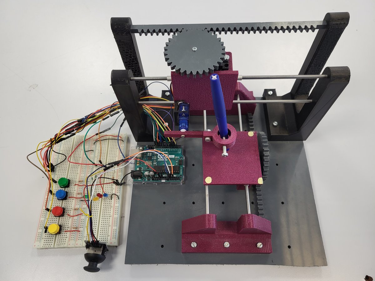 [Projet]  
Conception d'un système robotisé par les ROB 3 permettant de faire des dessins à l'aide d'un joystick. 
#projet #ROB #conception #eleveingeneur #robotise