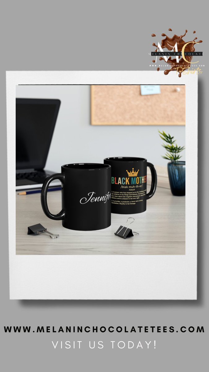 Personalized Black Mother definition mug! Makes a great gift. 

melaninchocolatetees.com/products/perso…

#brownskingirl #blacklivesmatter #blm #melaninchocolatetees #buyblack #shopblack #blackdollarsmatter #blackentrepreneur #blackgirlmagic #blackgirlsrock  #coffeemug #melaninchocolatetees