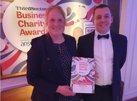 Energy Sparks &amp; <a href="/OVOEnergy/">OVO</a> Foundation partnership was awarded Highly Commended prize in Project of the Year category at the #BusinessCharityAwards last night. businesscharityawards.com/winners-2023

We've been working in a 3yr funding partnership which has allowed us to reach more schools.