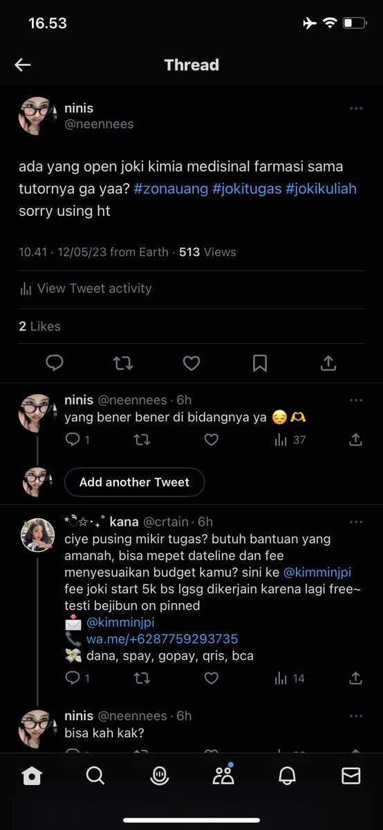 neennees's tweet image. kamu kenapa sih? @Jokikimiabagus 
aneh bgt dah, penjoki kok hobi ngatain.
awanya aku bikin twt, dia ngespam di dm sampe berkali2 mention aku buat nawarin joki. di dm juga sampe ngatain aku 'ga jelas' HANYA karena aku off twt bentar 😂
trus sekarang diblock?
#zonauang #jokitugas