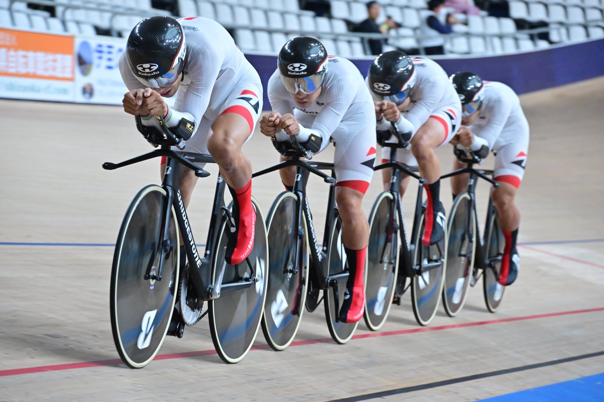 JCF_event on Twitter "第92回全日本自転車競技選手権大会トラック 初日 男子チームパーシュート 1位 TEAM