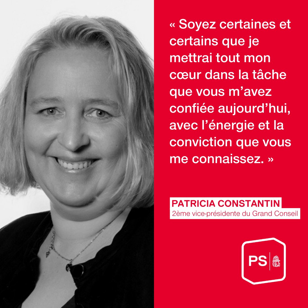 Notre députée Patricia Constantin vient d'être élue à le 2e vice-présidence du Grand Conseil ! 📷
Bravo à toi et tout le meilleur pour ce nouvel engagement de premier plan pour notre canton !