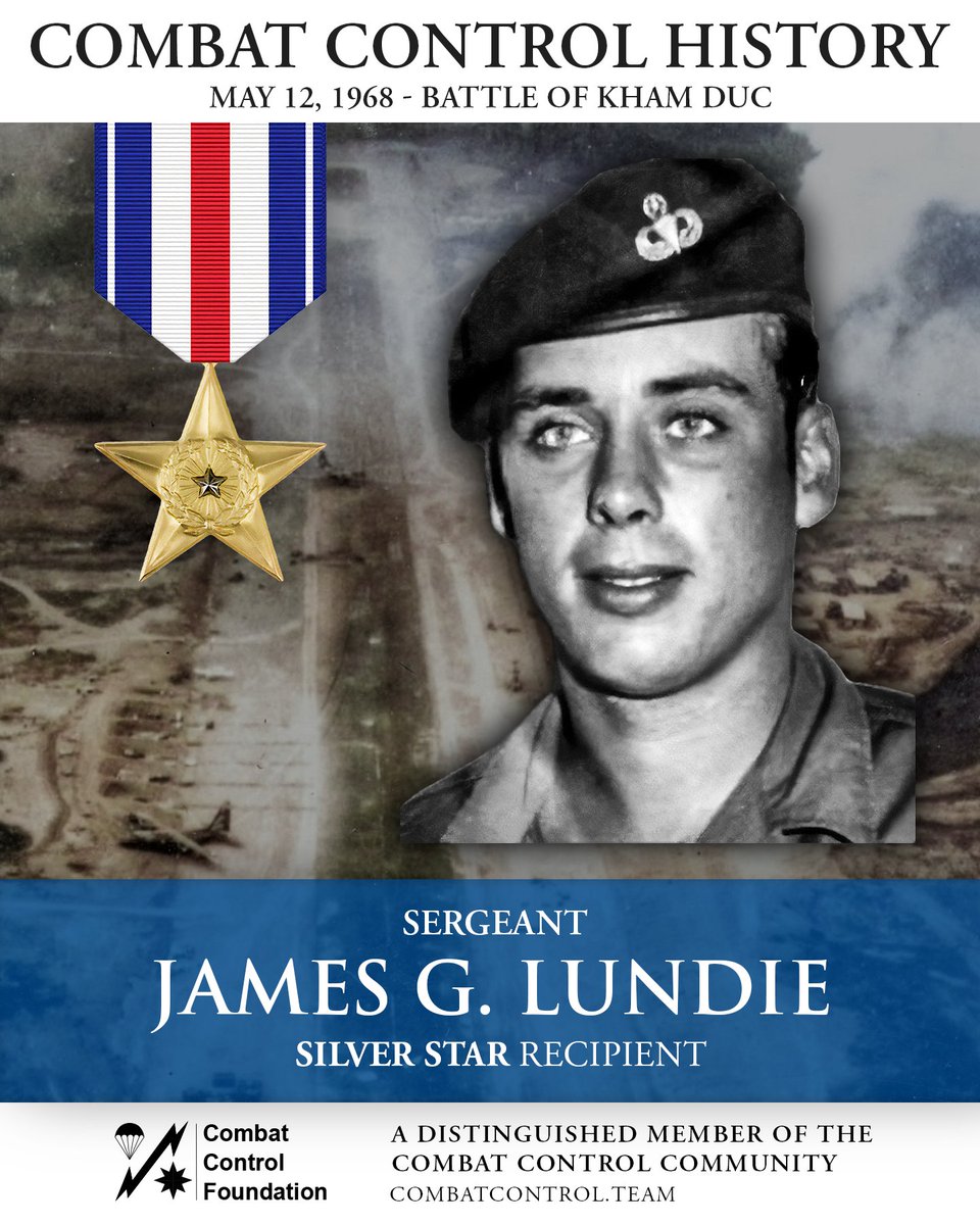 CombatControlFn's tweet photo. #OTD 1968, #KhamDuc LZ, South Vietnam TSgt Freedman & Sgt Lundie actions warrant #SilverStar awards. Stranded & surrounded by the enemy, they took cover along the runway where, armed with M-16s, they exchanged fire with an NVA machine gun nest that had them pinned down. Links: https://t.co/IfW5wRR8Yu