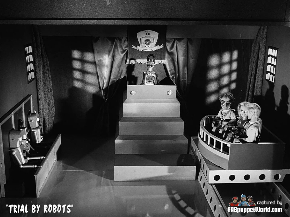 60 years ago , the XL5 crew were found guilty in court of causing damage to an inhabitant of Robotvia, a planet of robots.
S01E29 - May 12, 1963

#FireballXL5 #GerryAnderson #SylviaAnderson #supermarionation #puppets #marionettes #fpw #fab60