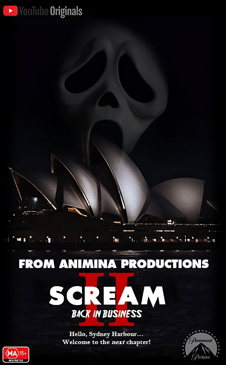 ItsMissMina_YT's tweet photo. After the Gold Coast Massacre, Ghostface will visit New South Wales... and the Sydney Harbour Murders will begin. #AniminasScream #Scream #Ghostface #SydneyHarbour #CustomPoster https://t.co/y2Kt9YX0P6