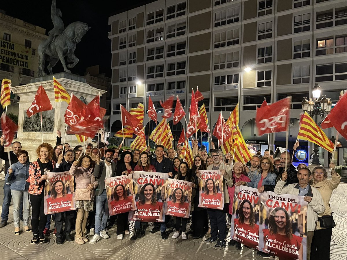 pscreus's tweet photo. ❤️ Comencem la campanya electoral més important de la història. 15 dies en els quals tornarem a recórrer tots els barris de #Reus per explicar el nostre projecte. Carrer a carrer, plaça a plaça, persona a persona. Entre tots i totes farem realitat el canvi que Reus necessita https://t.co/3UZOrN4KPR