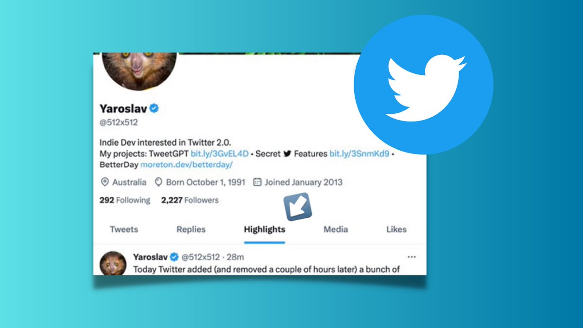 Genflow_'s tweet photo. The biggest social media updates this week you may have missed:

1/ Twitter Tests New 'Highlights' Tab on Profiles to Showcase Your Best Tweets. https://t.co/synqJHGZsP