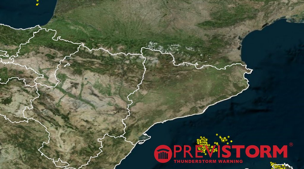 INGESCO's tweet photo. En las últimas 2 horas han sido detectados 1002 rayos en el noreste de la Península Ibérica. #INGESCO https://t.co/Cfe5yMkAGQ