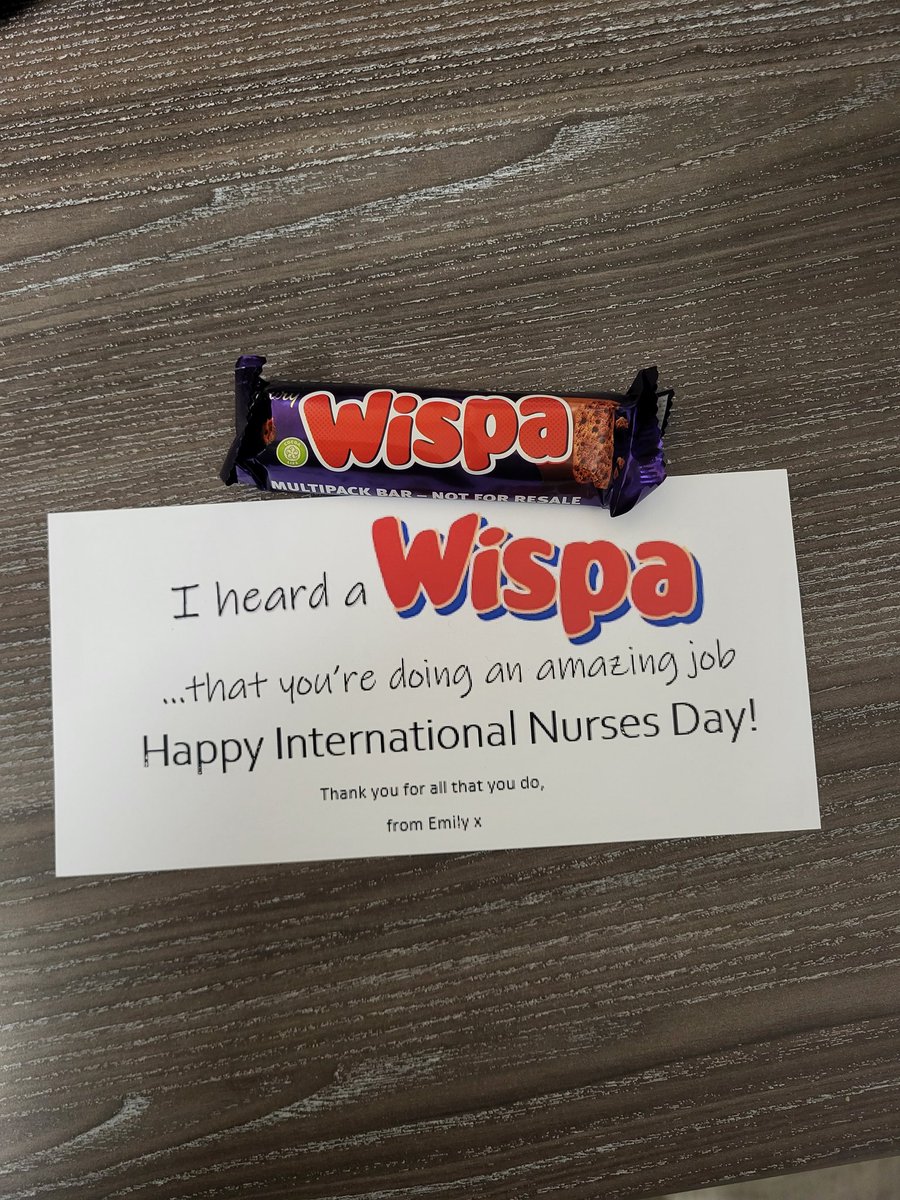 Great surprise from the amazing @EmilyKerrRMN on walkerwood this morning. #InternationalNursesDay #PICUpositivity