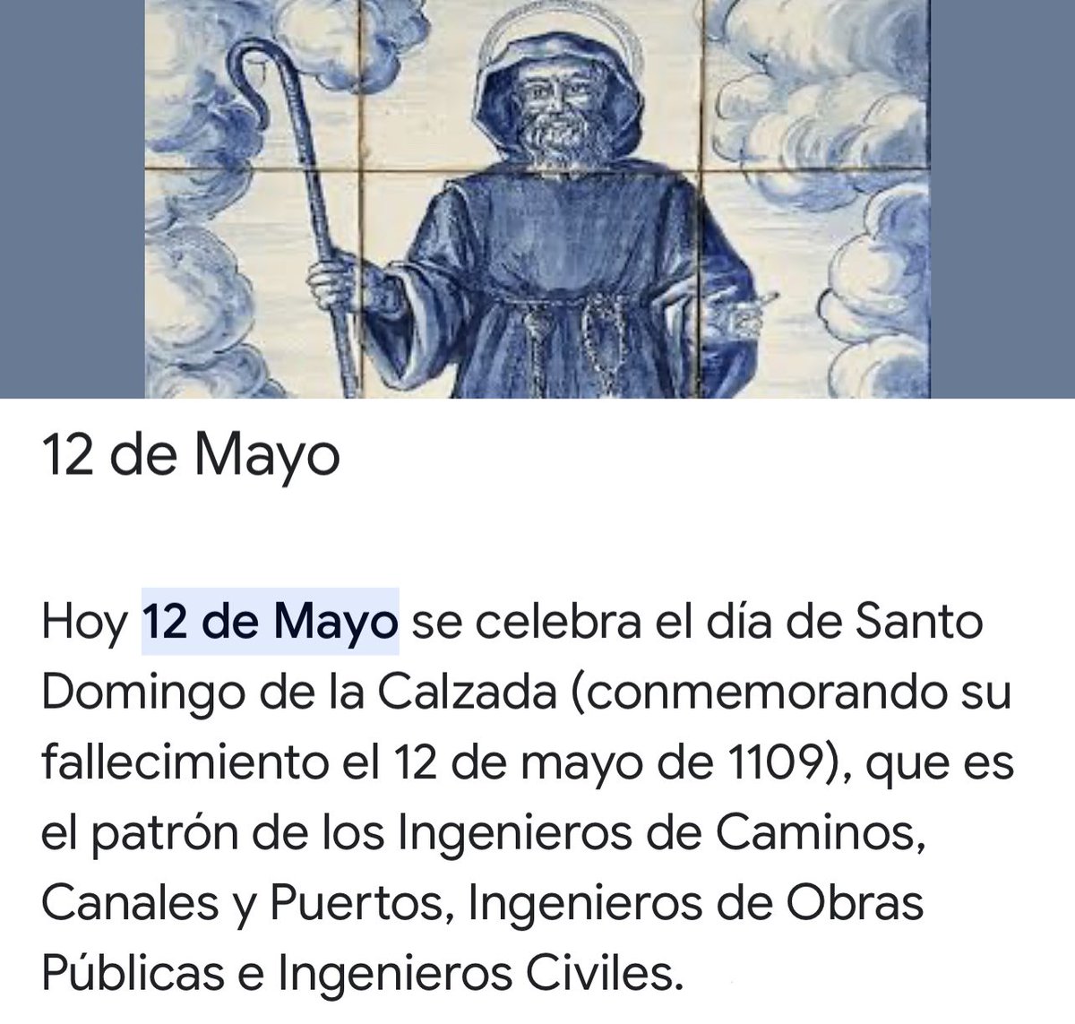 juanmerino_'s tweet photo. Feliz día de nuestro patrón de los Ingenieros de Caminos Canales y Puertos, Ingenieros de Obras Públicas e Ingenieros Civiles de Santo Domingo de la Calzada. @Colegiocaminos @ColegioITOP @AICCPIC https://t.co/beF6fAoJDf