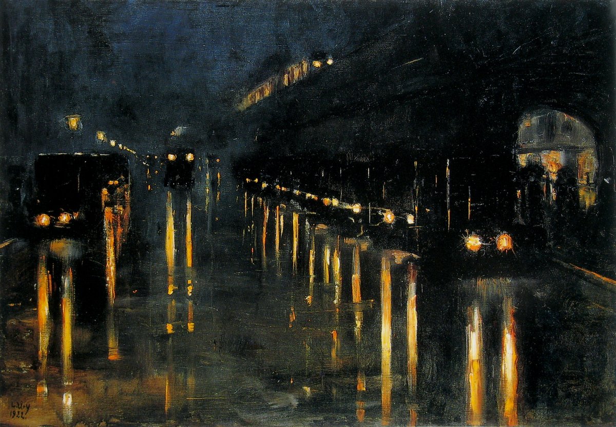 Lesser Ury's Hochbahnhof Bülowstraße, 1922