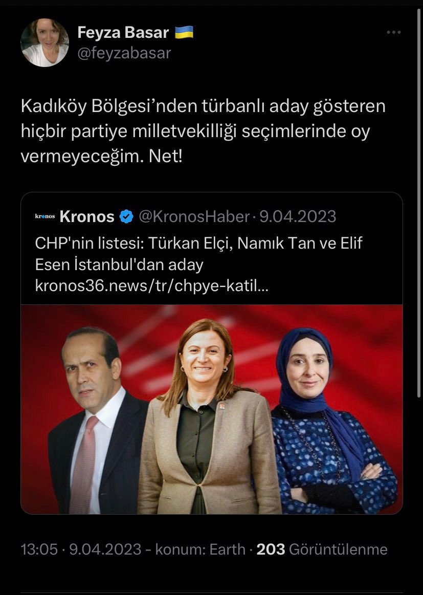 unal_rabia's tweet photo. Ekteki silinmiş tweetlerin sahibi @feyzabasar ne yazık ki Diyanet Vakfının Üniversitesi @ist29mayisuni öğretim görevlisi, üstelik Hukukçu ve daha üzücüsü öğrencilerinin yarısından fazlası türbanlı (!) 

Bu kadar çirkin bir ruh ile  yaşayabildiği için kendisini tebrik ediyorum. https://t.co/4Zg2en9sJ0