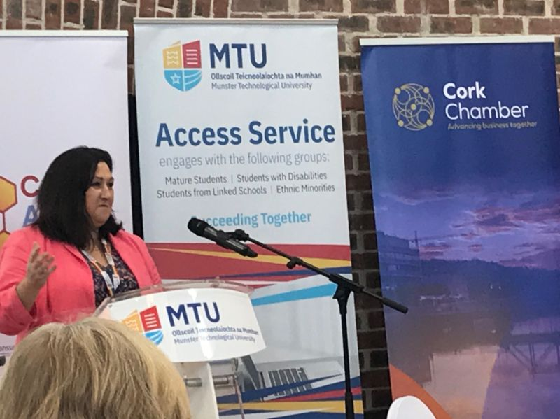 Olga Mitchell, Career Advisor @MTUCareersCork speaking about the Award winning Ready Steady Work Programme (collaboration of MTU Careers @MTUCork_Access. This transformational programme supports students to gain-prepare for valuable work experiences with employers @AccessCork