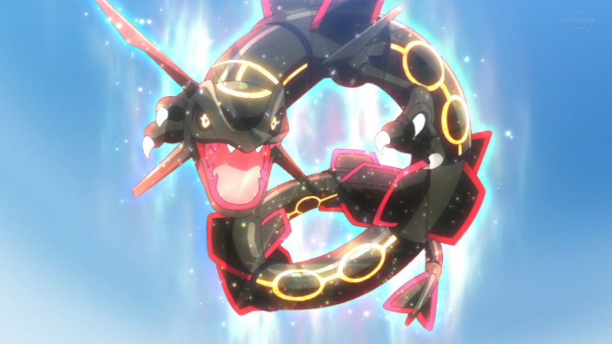 PokéXperto on X: Rayquaza Shiny en el anime de Horizontes Pokémon   / X