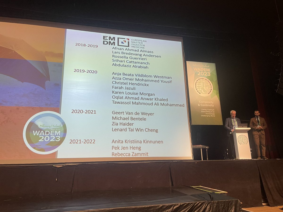 drmickmolloy's tweet image. #wadem2023 #EMDM

CONFERRING CEREMONY FOR EMDM AT killarney convention centre