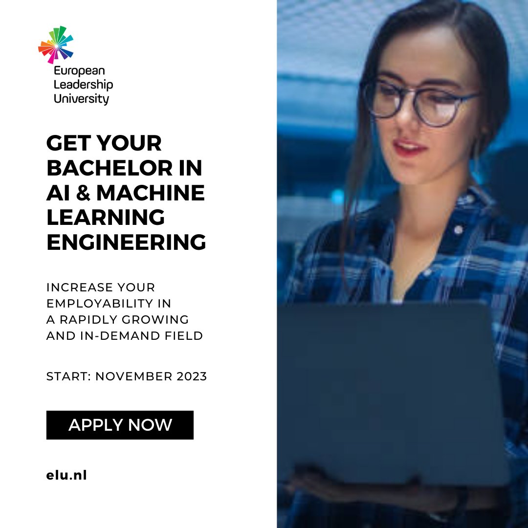 amsterdam_tech's tweet photo. Ready to future-proof your career? Get a degree in AI and machine learning engineering! increase your employability by enrolling in an AI and machine learning engineering program today! Click the link to apply now https://t.co/YU0N0xQHDy
#AIengineering #machinelearning https://t.co/OiWmYWloiu