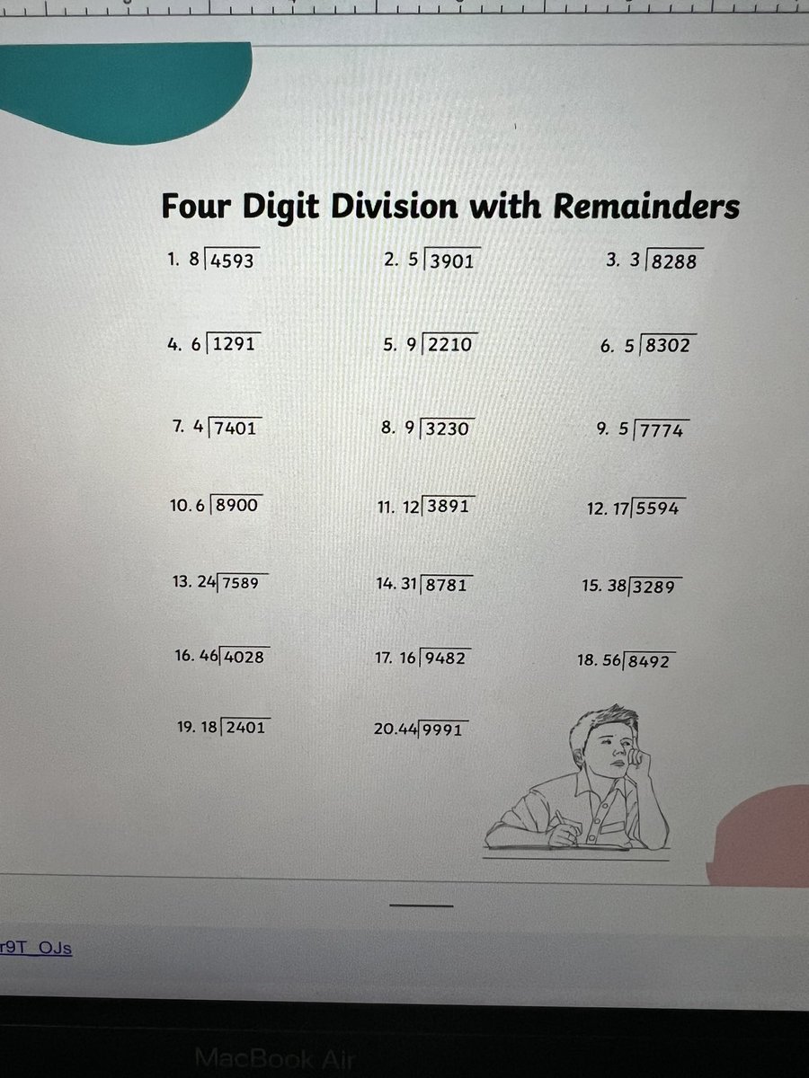 _kelwilson's tweet photo. Today in year 6 we worked on short and long division. Students were struggling to comprehend the concept at the start but gained better awareness towards the end. 

Due to their understanding we will be completing another lesson in this topic. 

#acuedu_p https://t.co/LugdkClrHJ