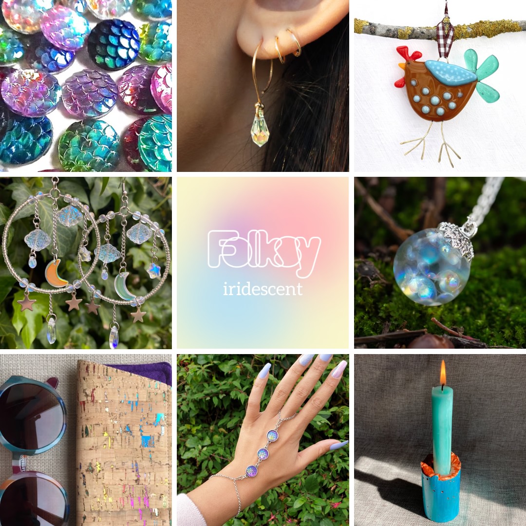 We're loving this sparkly Folksy Friday 🤩

Find them all here - folksy.com/tags/iridescent

#folksyfriday #folksy #ukcraft