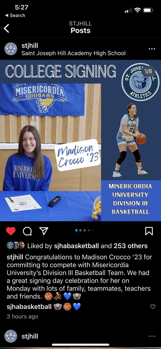 MBTAZ3's tweet photo. Proud of you @maddycrocco 💙💛💪🏀 https://t.co/1RMGc1GjXg