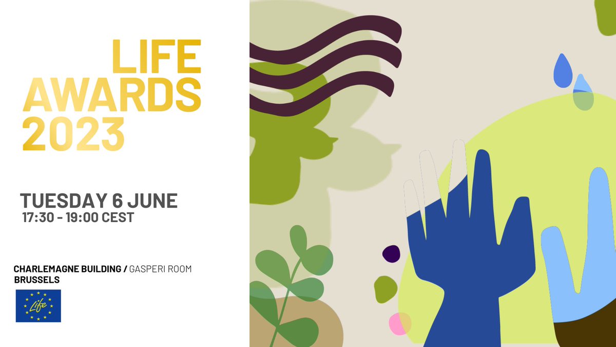 📢 Join us at the #EUGreenWeek on 6-7 June to learn how we work together to deliver a 'net-zero world' 🌏 

I'm looking forward to awarding the winner of the Citizens' Prize at #LIFEAwards23 ceremony!

Register until 19/05 👉 cinea.ec.europa.eu/news-events/ev…

#LIFEprogramme #EUGreenDeal