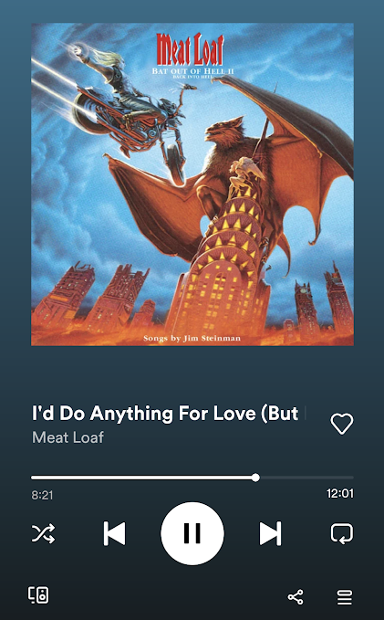 LibraryArden's tweet image. One of our number WHO SHALL REMAIN NAMELESS snuck a Meat Loaf reference into today's #LibraryBlog so it's time to stick this on repeat and embrace our Inner Dad