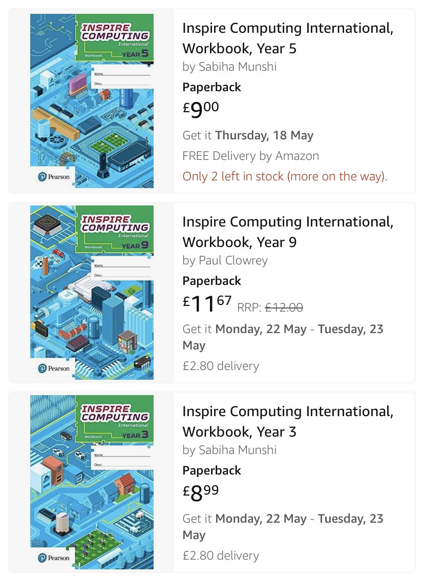 smunshi10's tweet photo. What a fantastic journey with @pearson but can finally say, the #InspireComputingInternational Y1-Y6 📚workbooks are LIVE! 🎉Waiting for my copies to arrive in the ✉️, but until then- this will do! 🥰 @WeAreComputing @ComputingHubGM @ComputingHubMW https://t.co/WdAsiEreOe