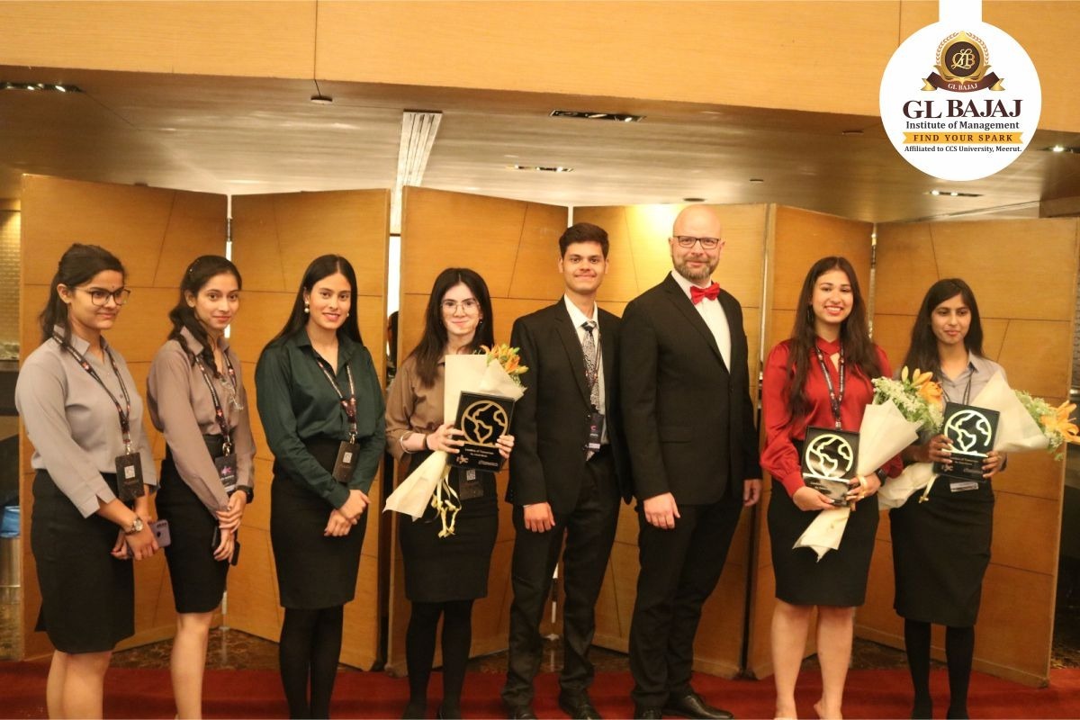 GLBIOM's tweet photo. Students from GL Bajaj Institute of Management participated in I4IC Industry 4.0 India Conference 2023 by Employability. Life. Dr. Mukul Gupta, Principal, GLBIM shared views as a panelist. We have been awarded the Gold Membership Award.
#glbajaj #glbim #employabilitylife https://t.co/urf2A3OlDa