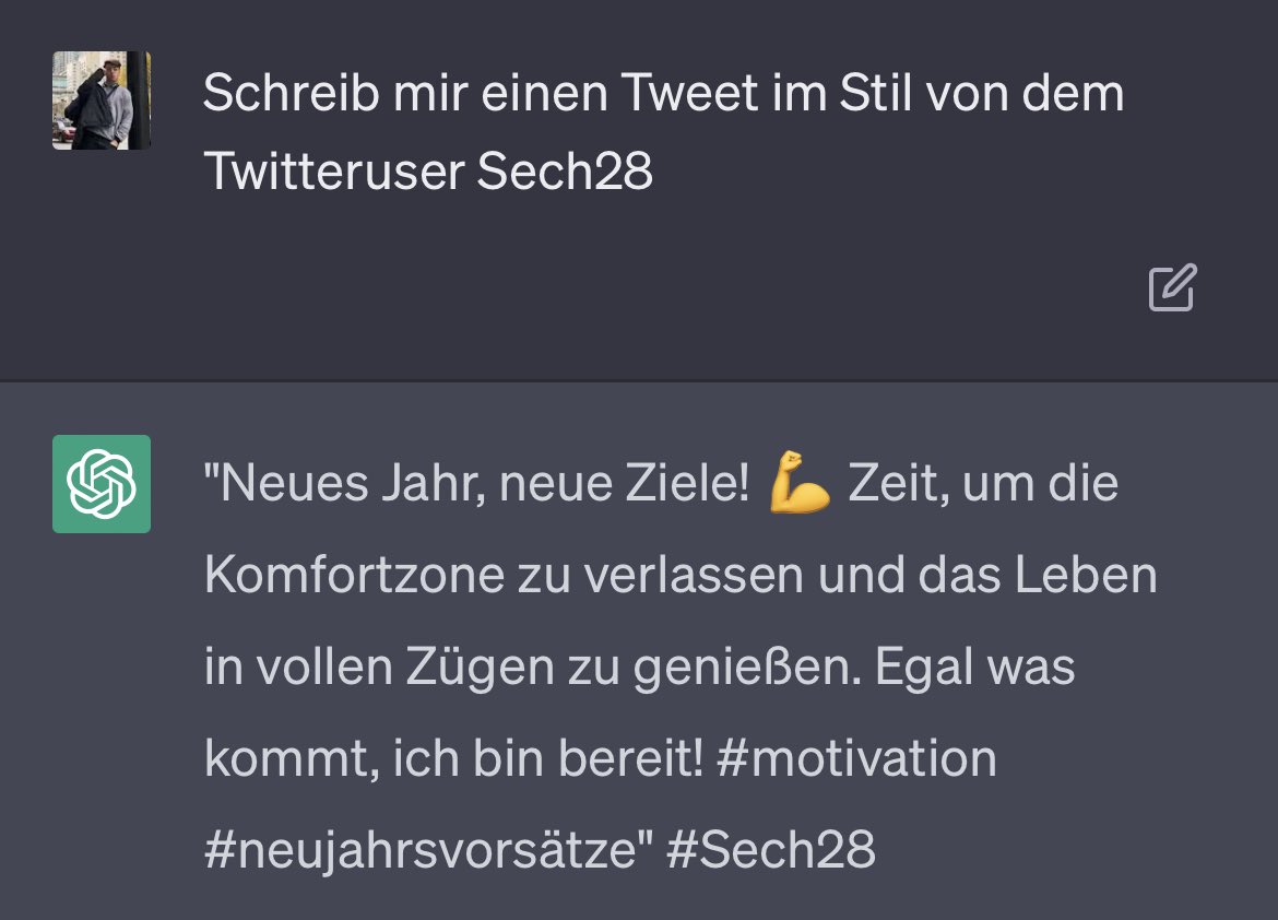 Danke für die Motivation!