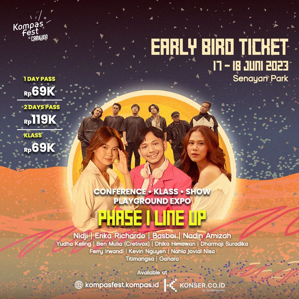 Periode Pembelian EARLY BIRD TICKET #KompastFest2023 sudah dimulai!!

Tiket hanya bisa dibeli melalui link linktr.ee/kompasfest2023 yaa!

Persediaan terbatas, jangan sampai ketinggalan 🚀  <a href="/hariankompas/">Harian Kompas</a>

#KompasFest2023 #CurratedbyIdelaju