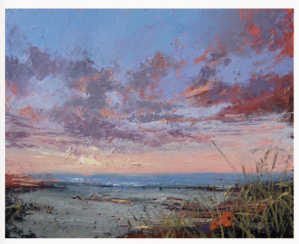 Poppies, Kingsbarns Beach, Signed Print by Colin Carruthers £95 @ColBCarruthers paperbackprints.com/products/poppi… #poppies #kingsbarnsbeach           #scotland #coast #britishisles  #limitededitionprint          #art #painting #coastline #beach #redsky #atmospheric #freeukshipping #gift