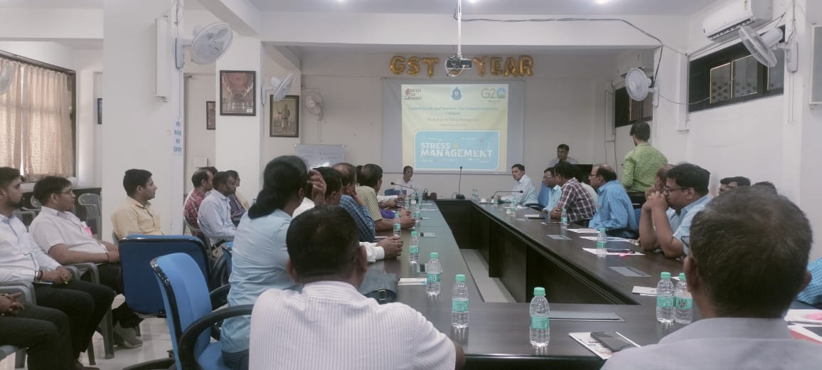 A workshop on stress management has been organized on 12.05.23 for the staff of CGST, Udaipur.  Sisters from Brahamkumari have taken the session on meditation, stress relieving and the most import “a minute of miracle” technique.
It will be very useful to lead a stress free life.