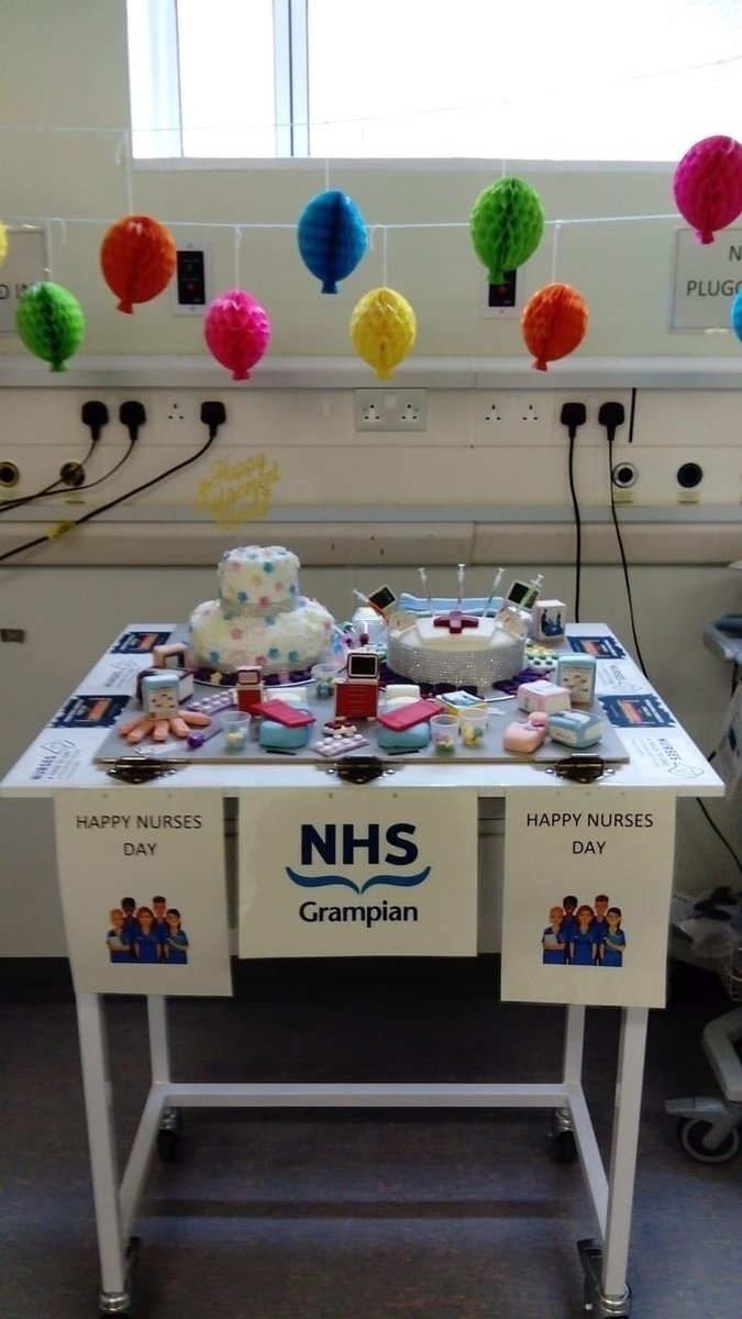 Ward8DGH's tweet photo. Happy #InternationalNursesDay to all our wonderful  nurses and thank you to SCN Julie for great leadership and amazing cake creations ! https://t.co/kzwYmacC1L