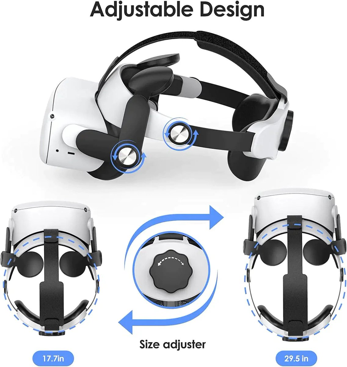 The YOGES Head Strap For Oculus Quest 2 is a game-changer in gaming or exploring virtual reality. 🎮🥽🪐🤖🤗😁😆🌞🌟
