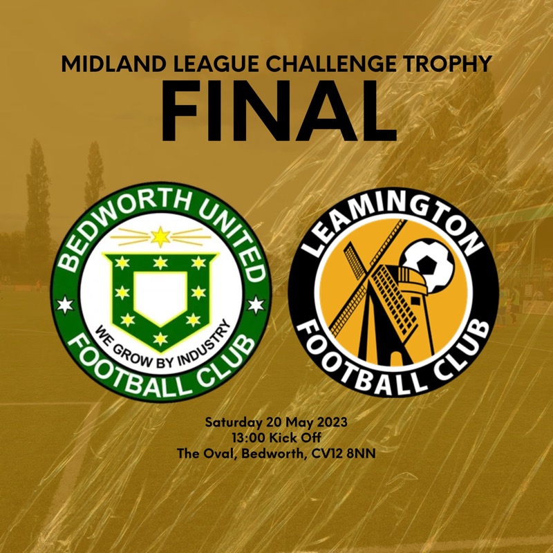 LeamingtonFC's tweet photo. 🏆 The details have been confirmed for the u23s Midland League Challenge Trophy final against @bedworth_united!

Read the document below (as our website is undergoing maintenance) for all info including our designated away travel train.

#BackingTheBrakes | #BrakesTogether