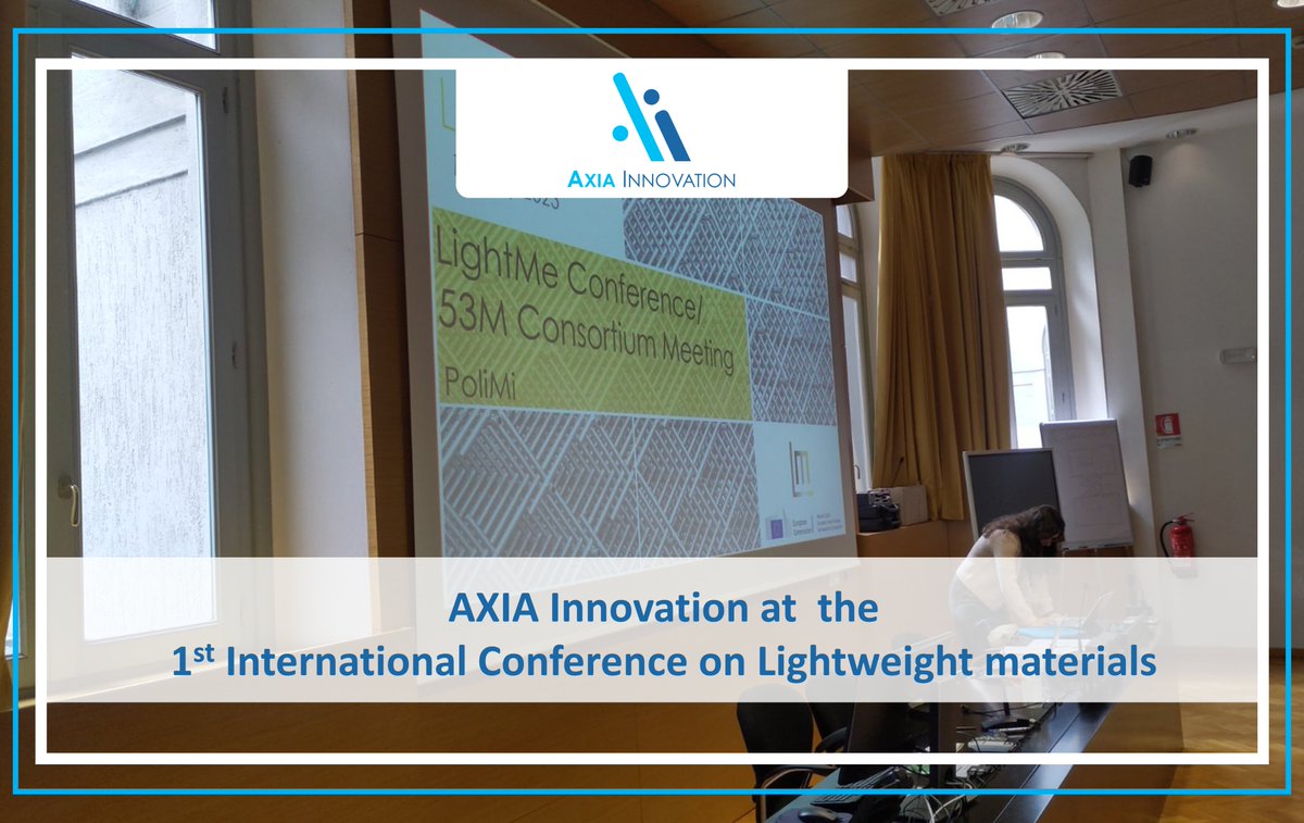 AxiaInnovation's tweet image. 😃 We are delighted to share that @AxiaInnovation  participates in the 1st International #Conference on #Lightweight Materials, hosted by the #LightMe project in Milan 🇮🇹, 11-12 May.

😊 Stay tuned for more exciting updates: lnkd.in/gcETd_f2

 #AXIA #Innovation #EUfunded