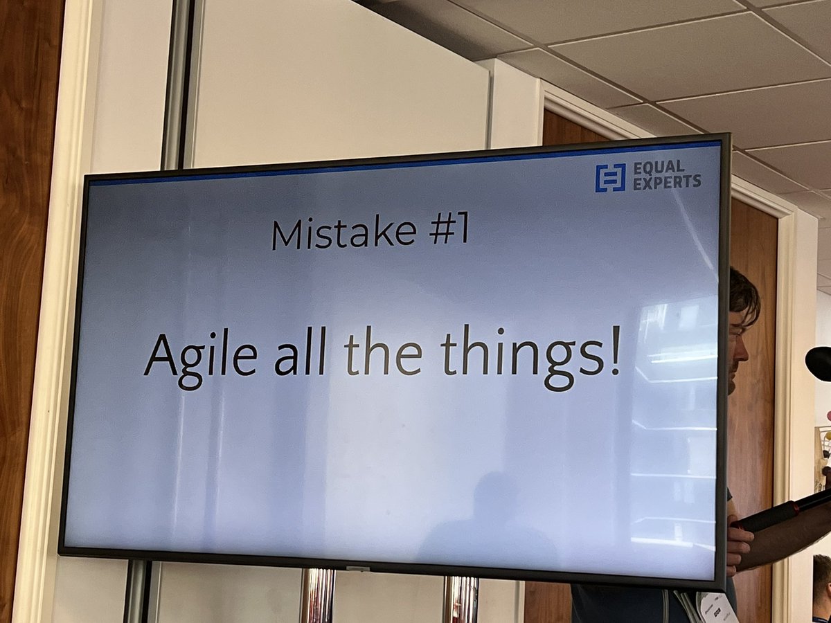 ojuncu's tweet image. Mistake #1 in Agile at Scale approach :
“Agile all the things!” 
@Jon_Ayre  at 
#agilemanc @agilemanc