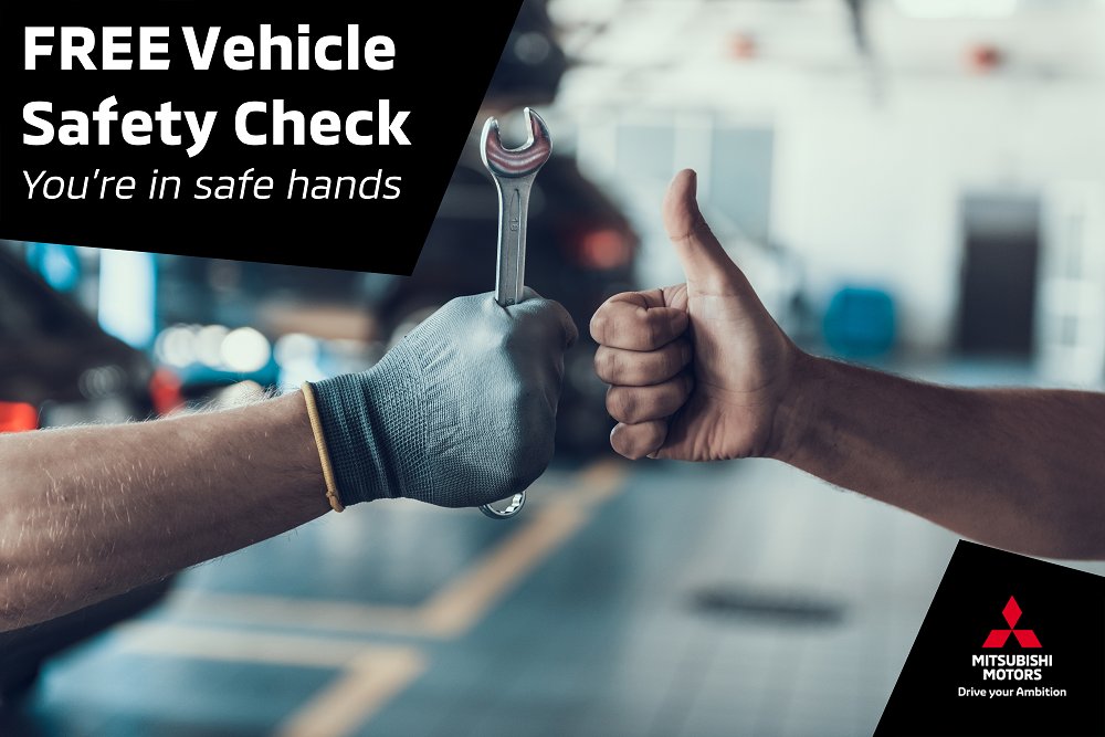 You're in safe hands. Our FREE Vehicle Safety Check* covers everything from bodywork and tyres to brakes and suspension. Be safe, not sorry. mitsubishi-motors.co.uk/vehicle-safety… *at participating Service Centres only. #Mitsubishi #MitsubishiMotors #MitsubishiMotorsUK