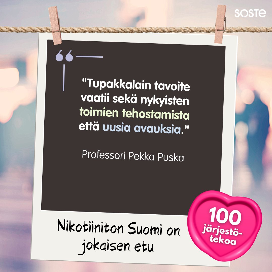 Poliittisilla päätöksillä on suuri merkitys ihmisten arjessa ja hyvinvoinnissa. Suomen ASH edistää tupakka- ja nikotiinituotteiden käytön loppumista. Keinojamme ovat vaikuttamistyö, verkostoituminen ja viestintä. #100järjestötekoa #OnneksiOnJoku #Hallitusneuvottelut