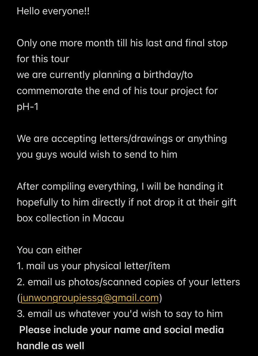 findyour_nov's tweet photo. To all pH-1 fans from Singapore !! 🇸🇬
(fans from all over are welcomed too)
#ph1 #ph1insg #parkjunwon https://t.co/nmDs5UrRMr