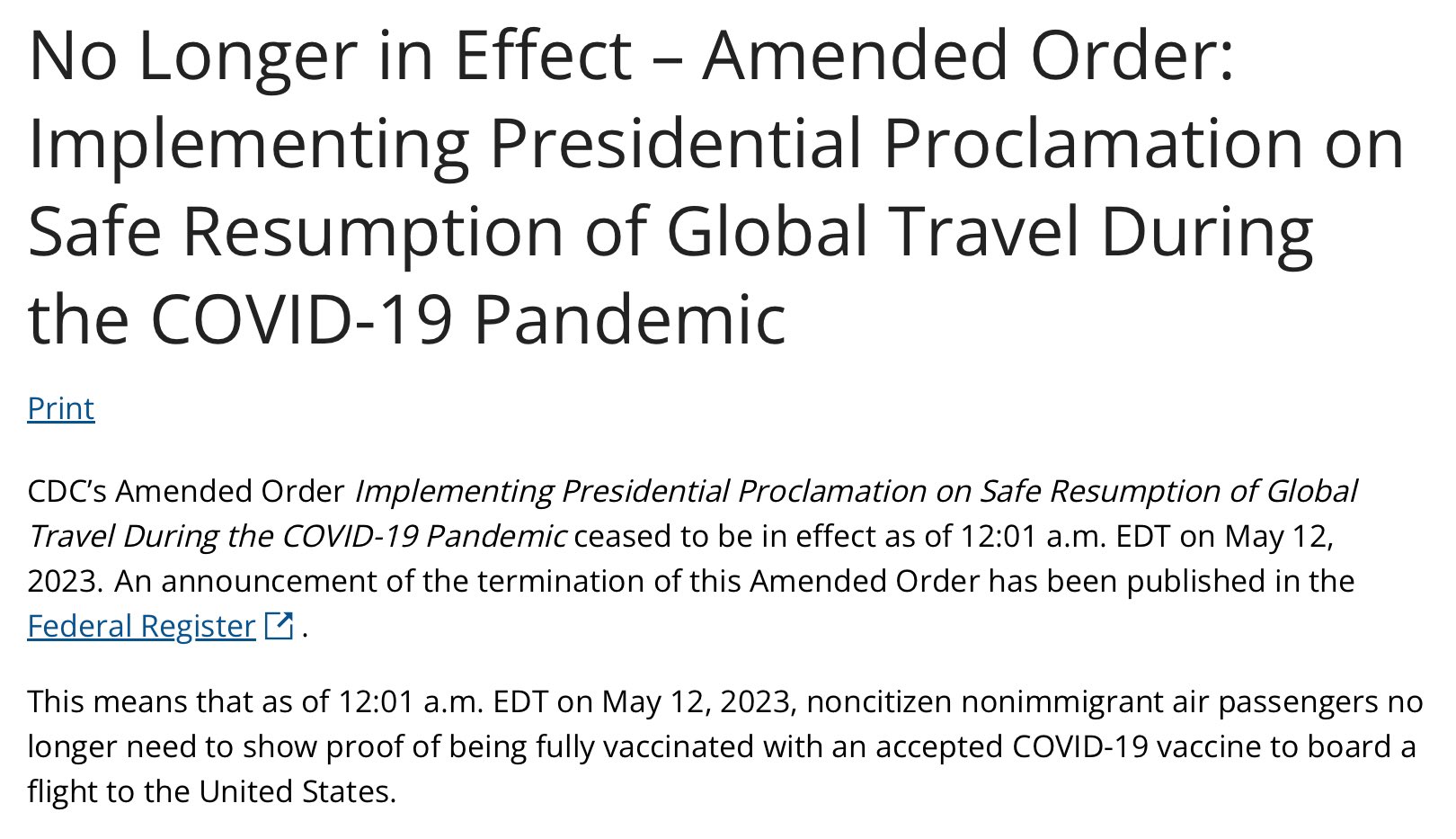 Ana Mitrić on Twitter "As of two hours ago, unvaccinated noncitizens are free to fly to (and