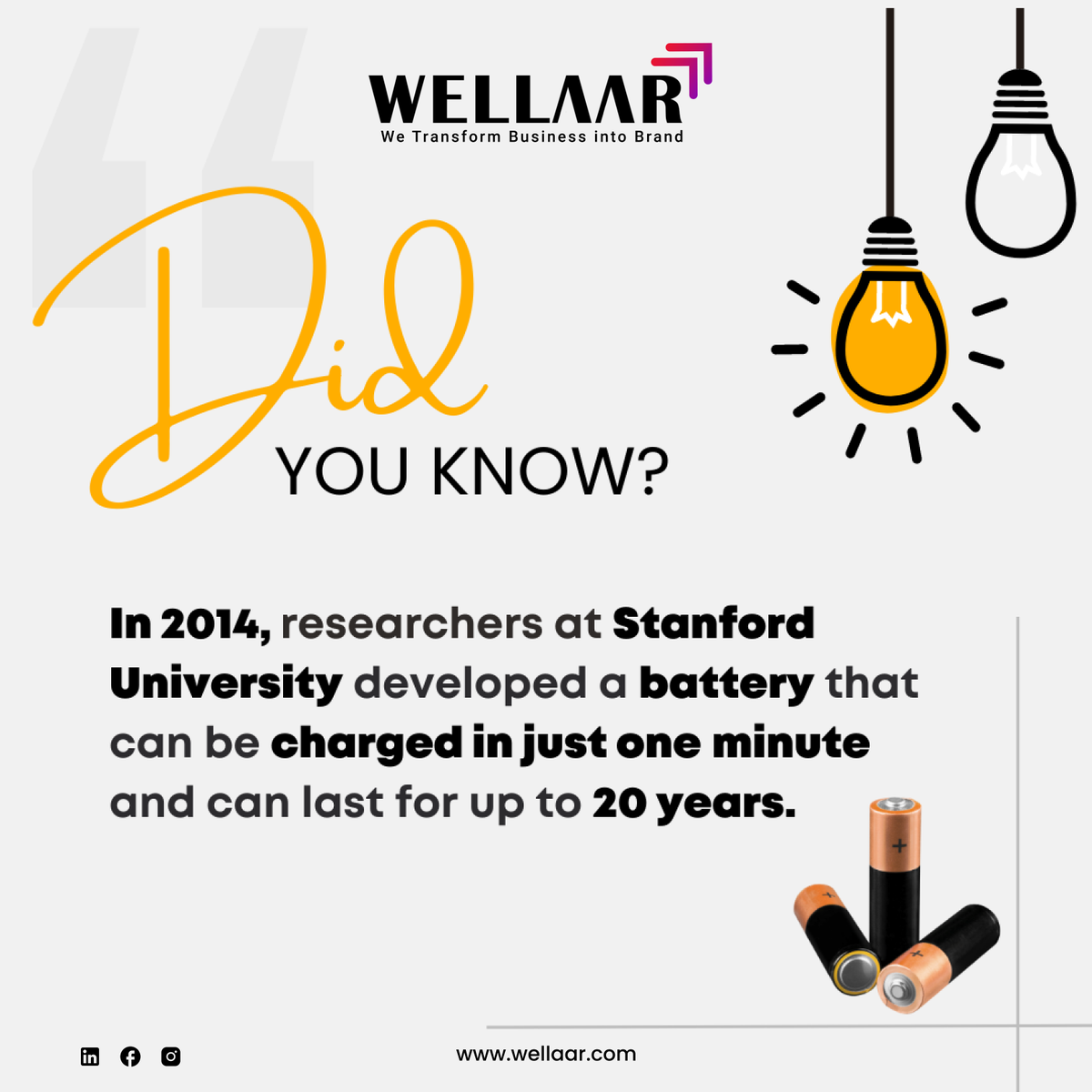 Did you know?

#didyouknow #dyk #factoftheday #facts #standford #battery #research