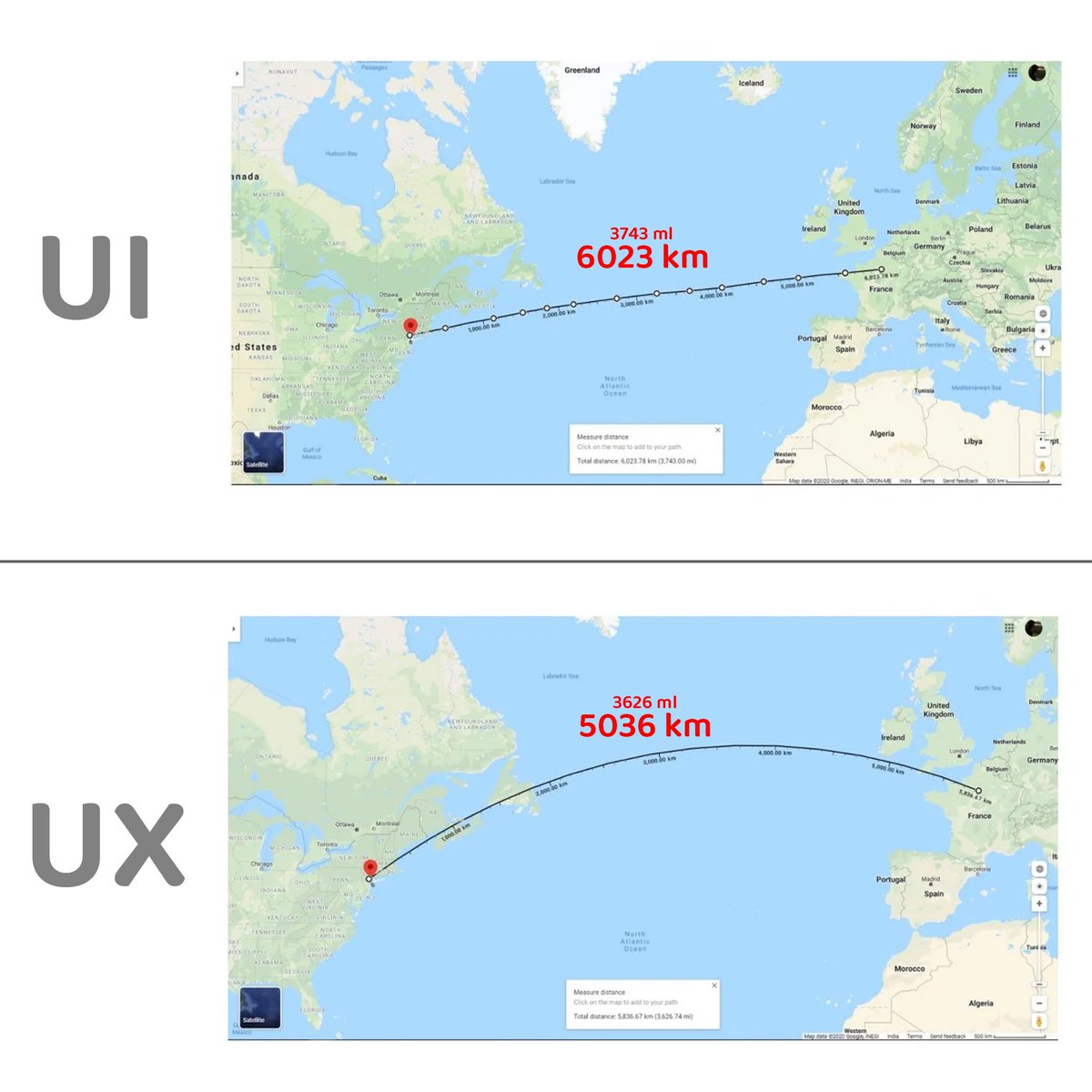 uknow_game's tweet image. The shortest distance between two points on Earth is not a straight line but instead a curve due to Earth’s shape #GeographyTrivia #Randomfacts