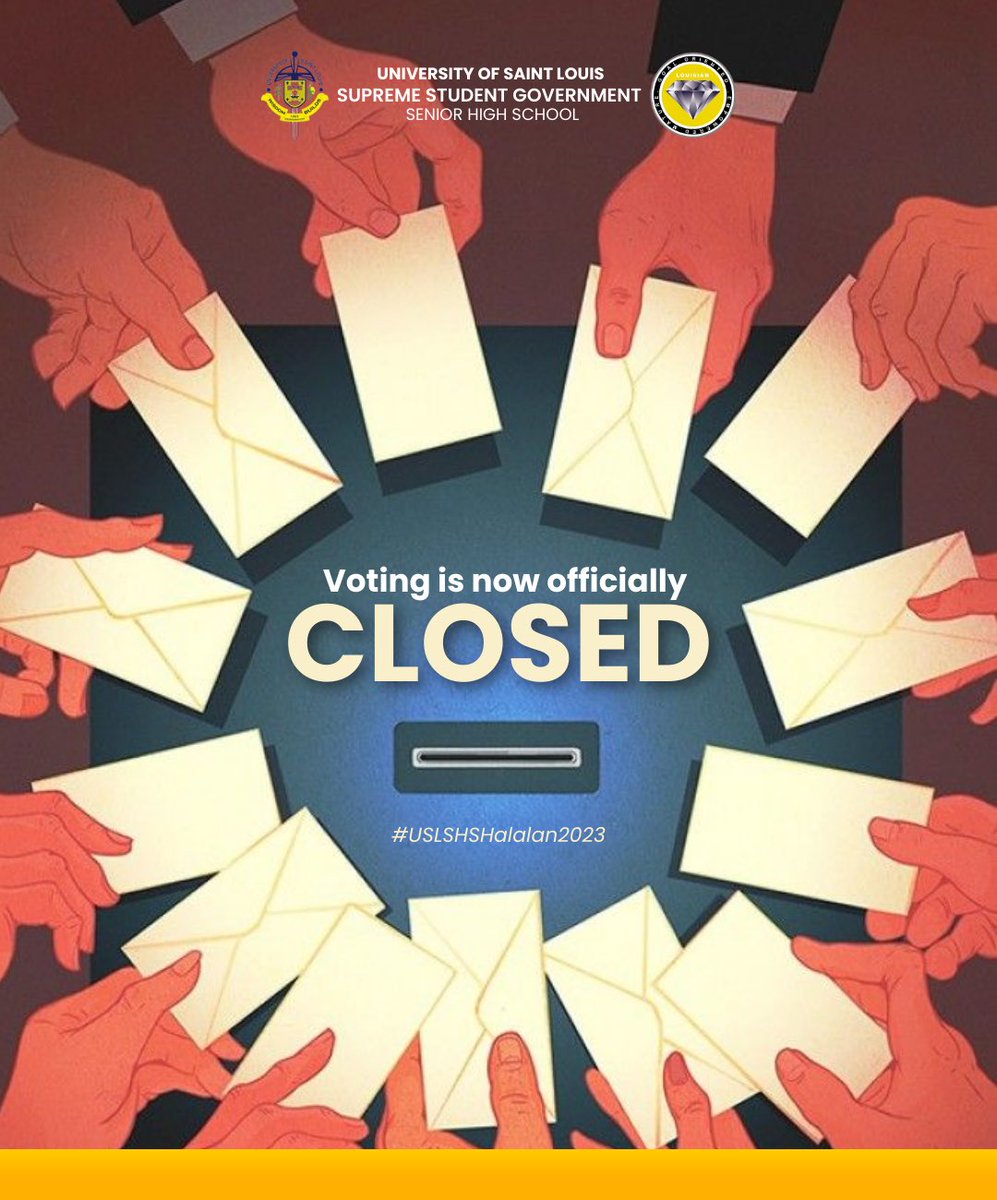 usl_seniorhigh's tweet photo. TAPOS NA! 

We wish everyone the best of luck. May we continue to serve as illuminance to the GEM Community regardless of the results. 

Patuloy na magsilbing liwanag sa dilim!

#USLSHSHalalan2023 https://t.co/w4l2LhsySA