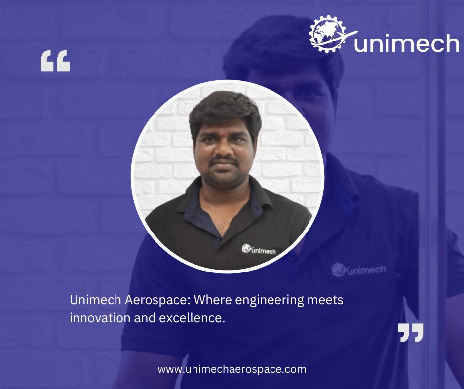 Meet Vishwanath, one of our final inspection executives at Unimech Aerospace! As a global manufacturer for aerospace, energy, defense, semiconductor, and general industries, Unimech offers a wide range of career opportunities in engineering, quality, shopfloor,  #safety #team
