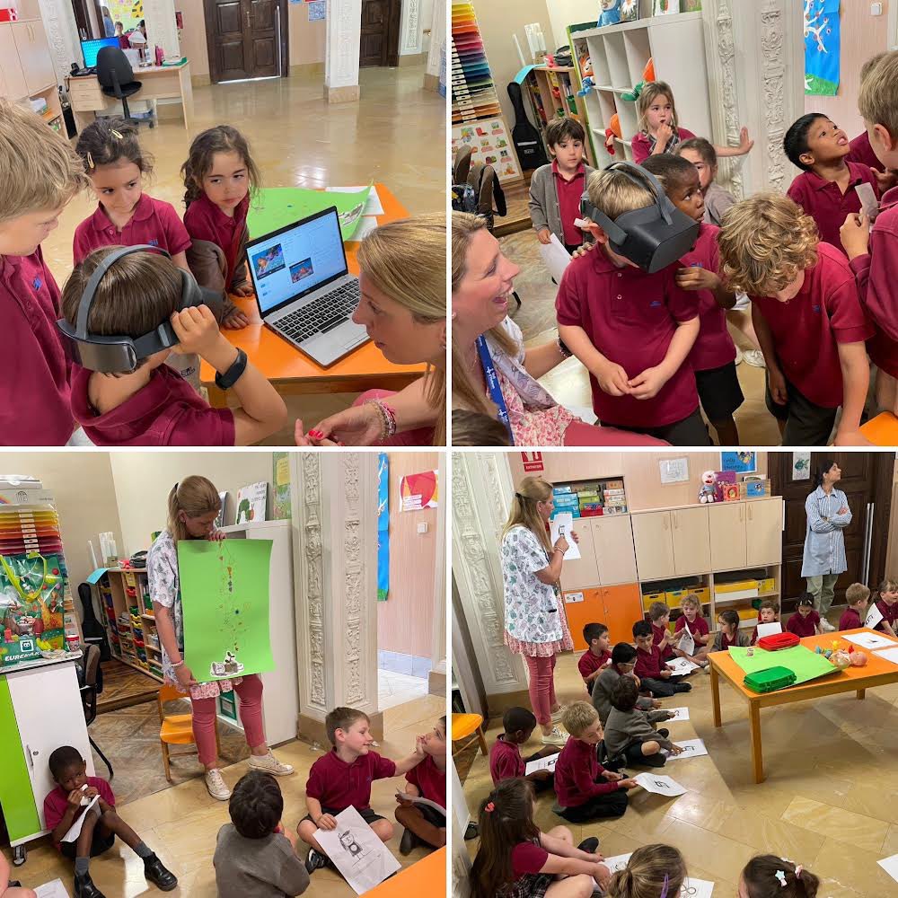 colegiosilbcn's tweet photo. Els nens de P5 hem rebut la visita de la mamà de la Carlota de P5 A. És psicòloga infantil. Ens ha fet una xerrada molt interessant sobre les emocions, ens ha ensenyat com ens podem relaxar i hem fet una activitat en grup. Ens ha portat unes ulleres virtuals, ha estat fantàstic! https://t.co/ntSXUR3QIr