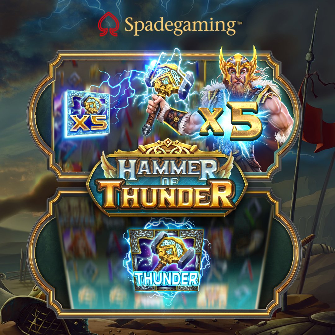 Win with the Hammer of Thunder symbol for additional Bonus Multipliers and trigger the Respin at the end!
