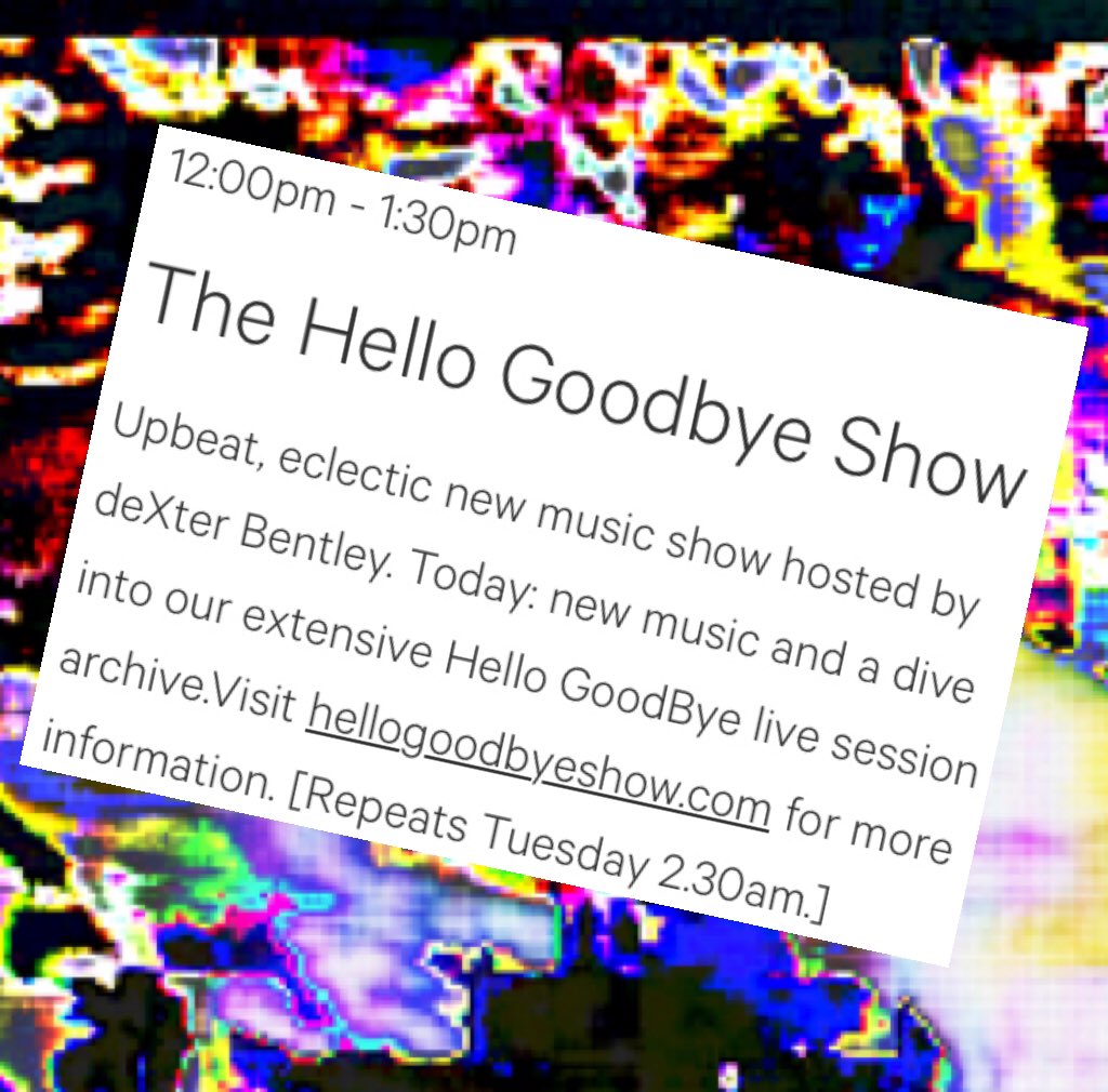 deXterBentley's tweet photo. Resonance FM tomorrow, Sat 13th May 2023 @ noon
#franlobo #bamboopowders #FaizalMostrixx #theflowersofhell #cleaverboiandthehungryghost #nujumi #deebyrne #theredpropellers #unit #casualsect #theacolytes #sirbobbyjukebox #sextonming #deXterBentley #DogChocolate @ResonanceFM https://t.co/pwpUbcmBTy