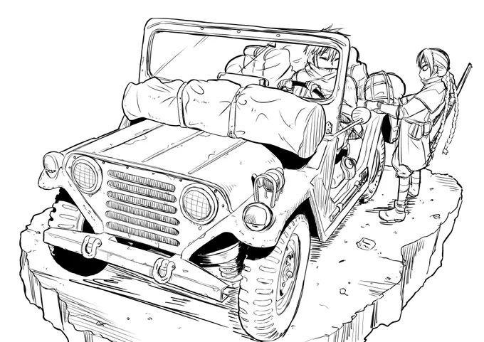 私めもポストアポカリプスのスカベン旅描きたいぞ～٩( ''ω'' )و